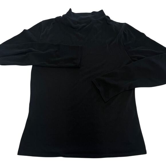 Emilio Valentino Shirt Womens Medium Mock Neck Long Sleeve Stretch Italy Top - Picture 1 of 7